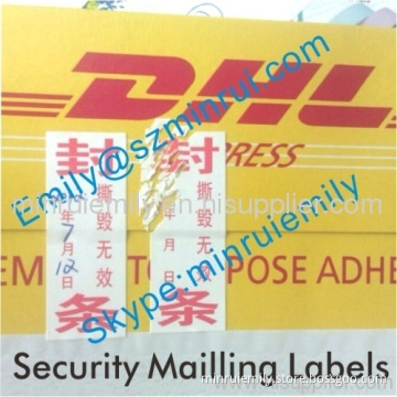 Custom Adhesive Destructive Tamper Evident Labels,security Seal Stickers 